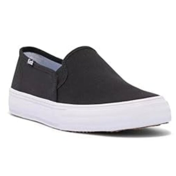 New KEDS Double Decker Slip-on Canvas Sneakers Black 10 - Picture 1 of 8